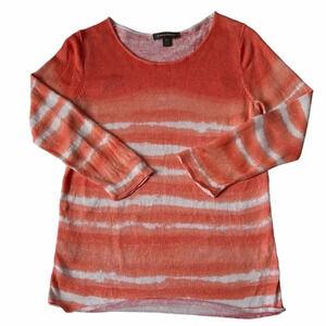 Tommy Bahama Ladies S/P long sleeve orange and white top